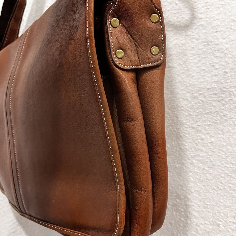 Latico Natural Leather LARGE Messenger Bag Laptop Unisex Men Brown - Picture 6 of 13